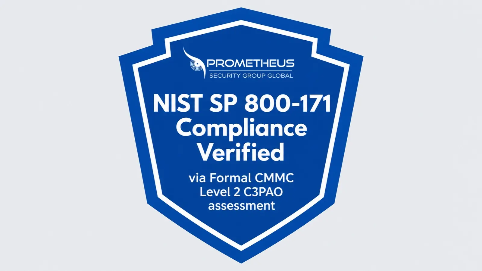 PSG NIST SP 800-171 Compliance Verified badge, via formal CMMC Level 2 C3PAO assessment